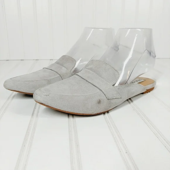 Steve Madden Gray Suede Flavor Flat Mule F922 - Picture 4 of 14